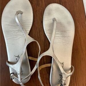 Seychelles Metallic Silver Sandals